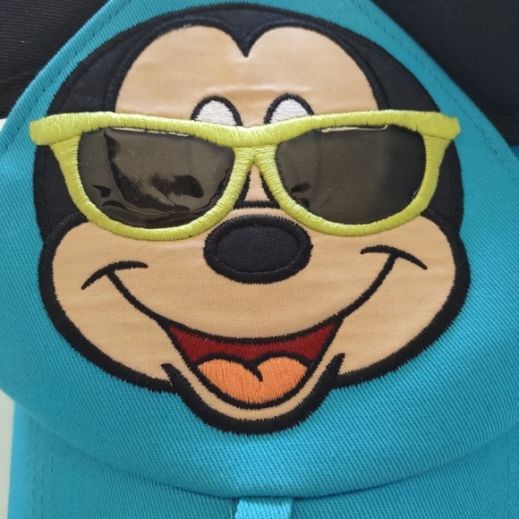 DISNEY PARKS Mickey Mouse In Sunglasses Toddler  Baseball Hat Cap Blue - Picture 3 of 9